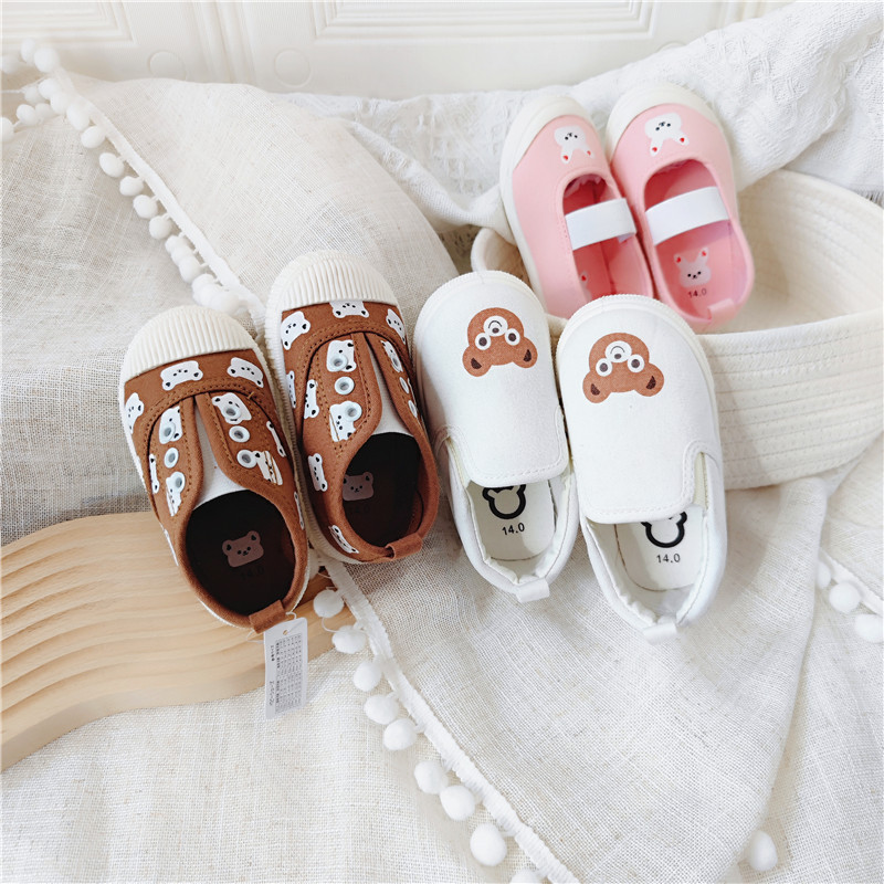 Spring 2023 export daily order SR kindergarten cartoon canvas shoes baby soft bottom toddler shoes boys and girls shoes