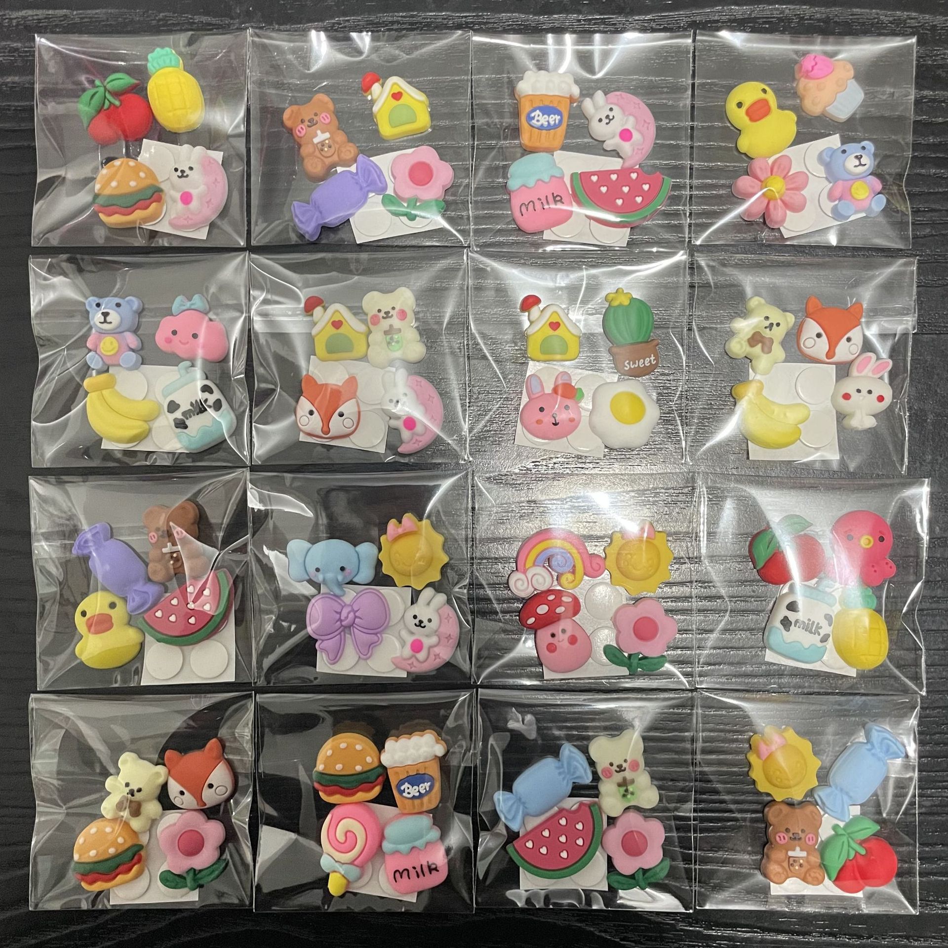 3d three-dimensional stickers DIY mobile phone stickers thermos cup stickers plastic cup stickers 3D doll resin buckle decoration