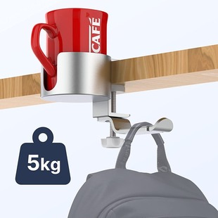 Creative aluminum alloy cup holder Japanese-style cup holder desktop lock 360-degree rotating earphone rack earphone rack