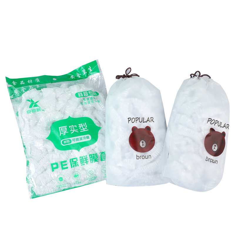 In stock thickened disposable plastic wrap cover for food household refrigerator plastic bowl cover wholesale food plastic wrap cover
