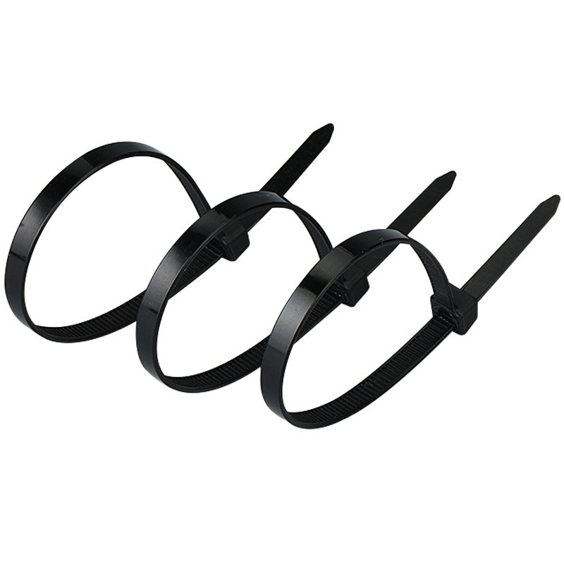 Self-locking cable tie black plastic cable tie 4*200 cable tie buckle strap manufacturer