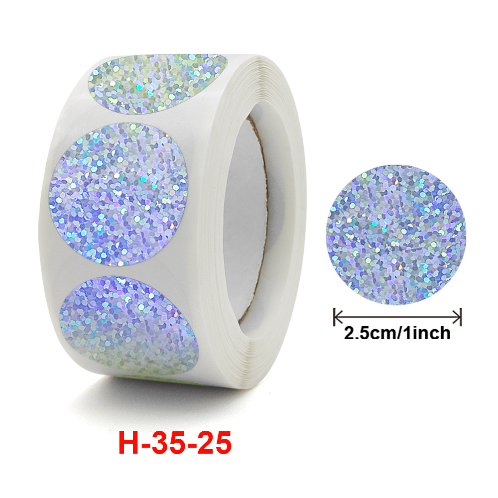 Export Rainbow Color Changing Star Heart-shaped Sticker Love Heart Sticker Adhesive Label Sealing Sticker Laser Sticker 