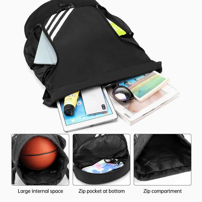 Basketball bag cross-border Amazon large capacity fitness swimming bag drawstring football waterproof drawstring backpack