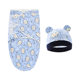 Foreign trade European and American newborn swaddling sleeping bag baby spring silkworm sleeping bag quilt anti-kick baby hat 8922025