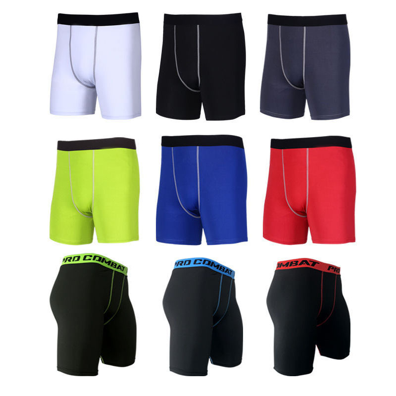 Sports tight shorts men's basketball running five leggings fitness training elastic support breathable shorts wholesale