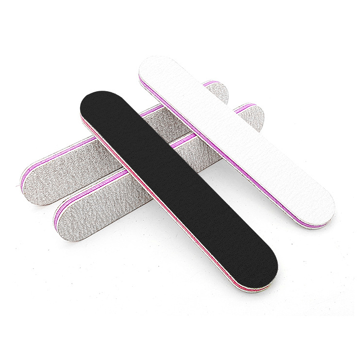 Mini red heart Black nail rub gray polishing strip pure white nail file black sand strip double-sided file gift 9cm