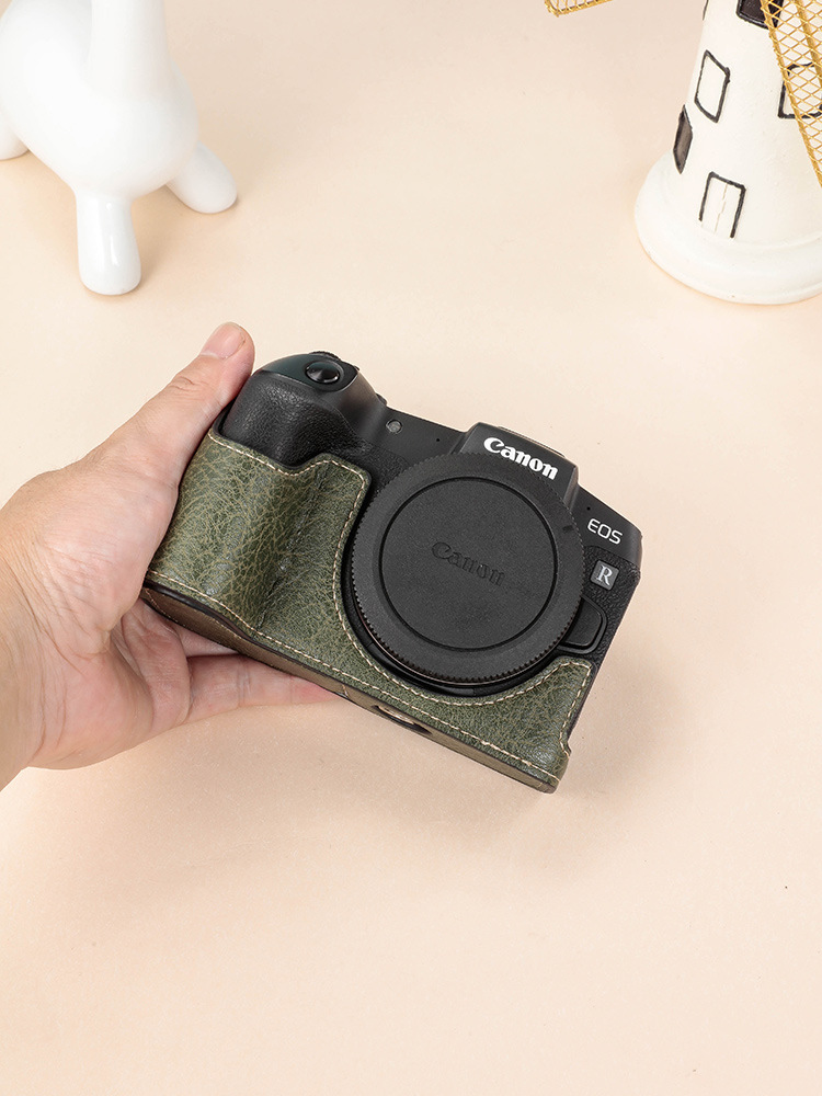Canon EOSR50 camera bag R50 R7 R8 R10 leather case base removable battery camera case protective cover