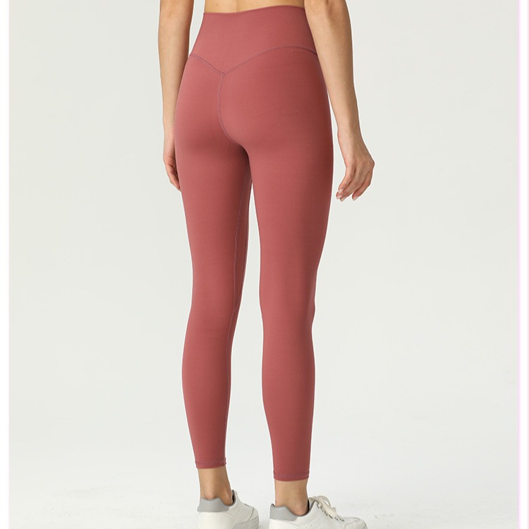 European and American Yoga Clothing Peach Hip-lifting Sportswear Fitness Pants No Embarrassment Line Naked High Waist Tight Yoga Pants