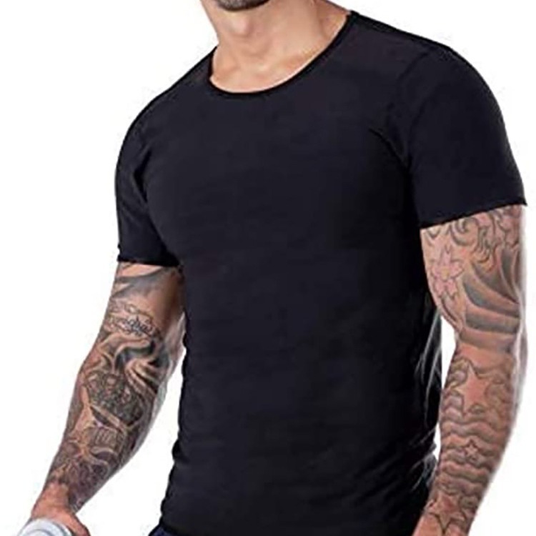 Cross-border source manufacturers men's undershirt body-shaping vest body-shaping underwear tights fitness sports T-shirt compression short sleeve