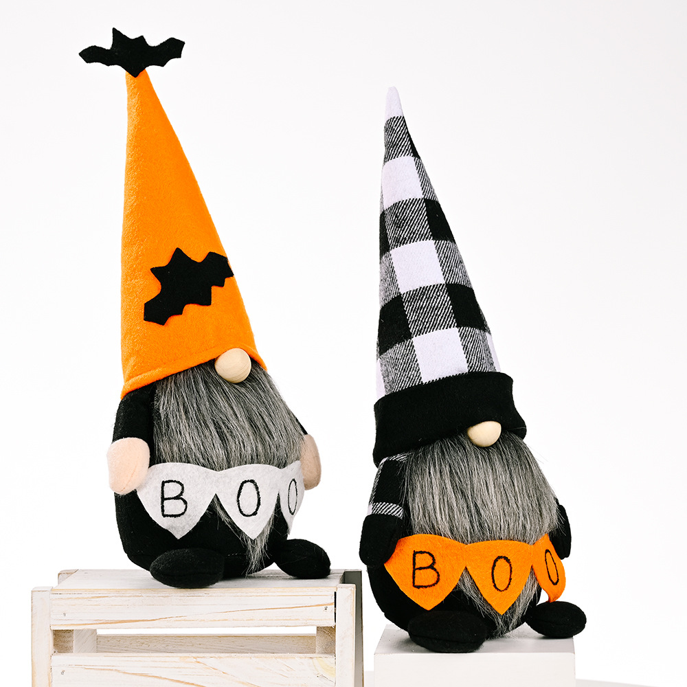 Cross-border New Halloween Decoration BOO Decoration Faceless Doll Rudolph Standing Doll Ghost Festival Decoration Doll