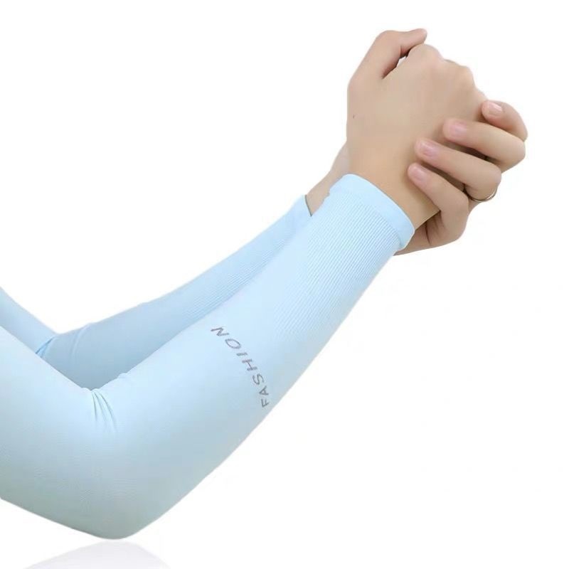 FASHION Ice Sleeve Ice Silk Sunscreen Arm Cover Sunshade UV Outdoor Riding Ice Sleeve Printed logo