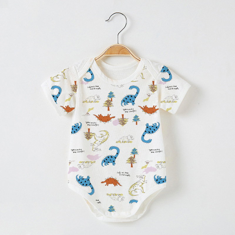 Baby short-sleeved jumpsuit cotton thin vest for boys and girls baby 0-12 months summer climbing newborn clothes