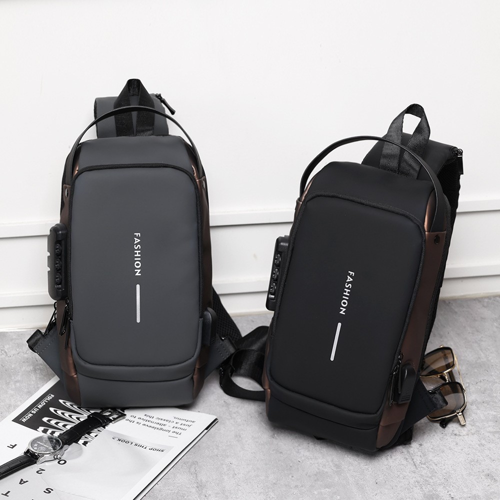 Cross-border Outdoor Riding Chest Bag Men's Bag Casual Sports Men's Shoulder Crossbody Bag Boys Password Motorcycle Bag