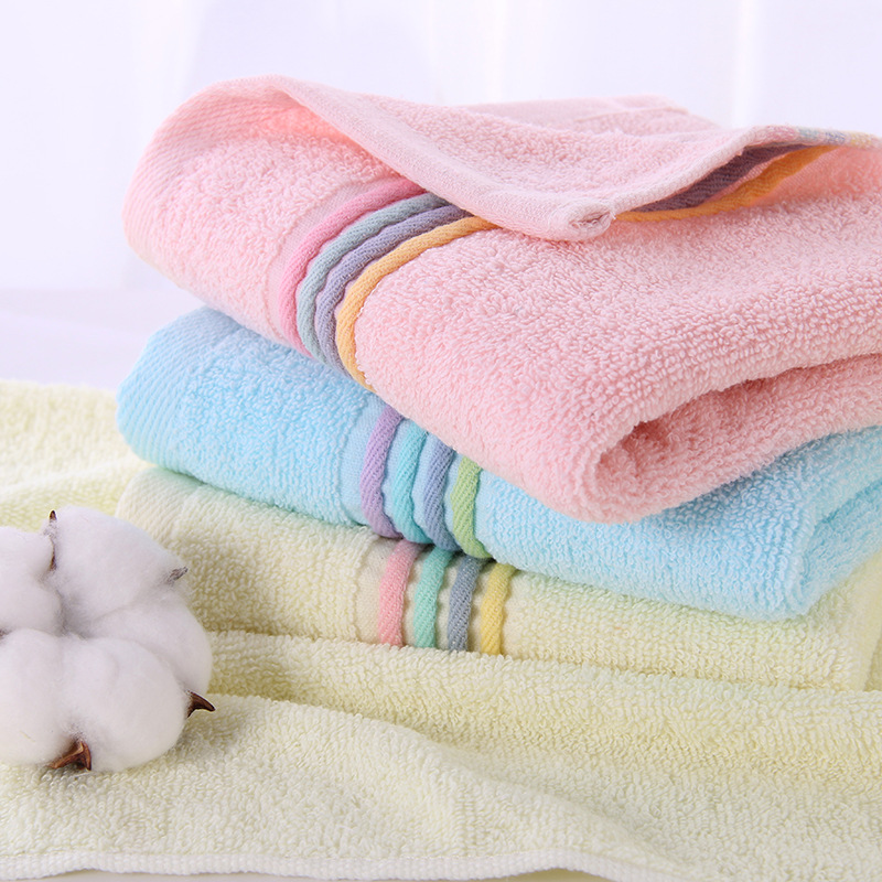Towel Wholesale Cotton Household Thickened Absorbent Face Wash Cotton Adult Face Towel Polyester Cotton Gaoyang Factory Gift Stall