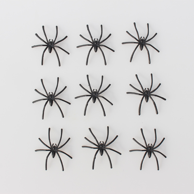 Halloween Spider Cotton Spider Web Spider Silk Small Spider Party Haunted House Decoration Props Cross Border Amazon