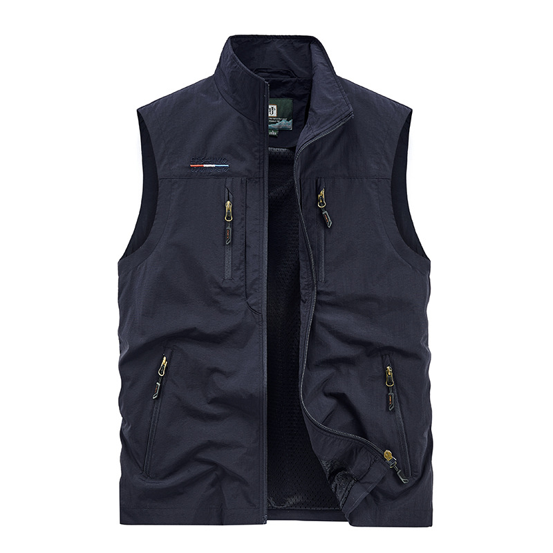 Outdoor photography vest men's autumn and winter new multi-pocket youth loose plus size vest tooling casual jacket