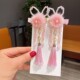 Beaded rabbit ears pink-1 pair