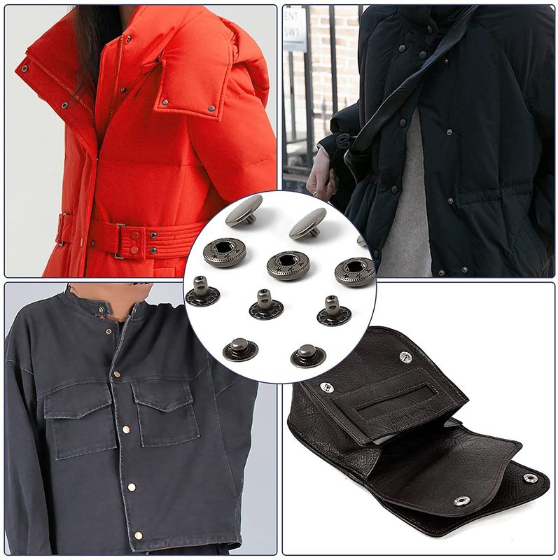 15mm四合ボタン12セットの服装補修セットdiyペット服ボタンキット裁縫暗ボタン工場|undefined