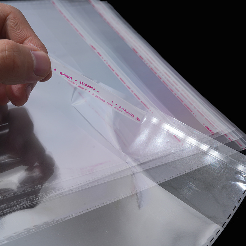 opp Film flat mouth clothes self-adhesive bag clothing packaging bag transparent plastic self-sealing self-adhesive wholesale opp bag