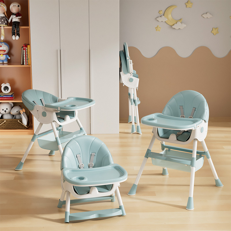 Baby Dining Chair Multi-functional Adjustable Children's Dining Chair Baby Dining Table and Chair Household Portable Plastic Chair