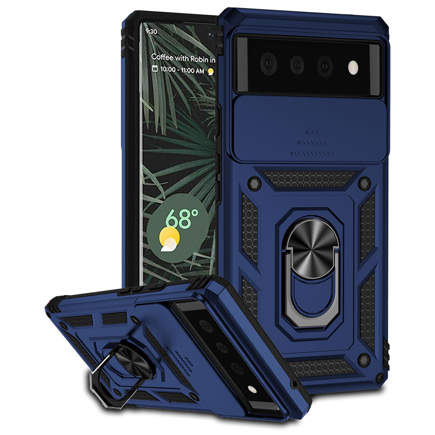 【軍士推窗】適用谷歌pixel8 pro手機殼Pixel 7A指環防摔推拉殼6A