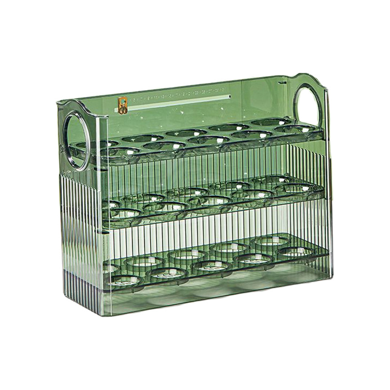 Egg storage box refrigerator side door kitchen special automatic flip egg tray crisper support wholesale one-piece delivery