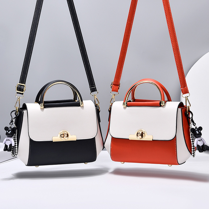 Factory small bag women's 2023 new color matching women's bag diagonal fashion women's bag shoulder handbag a generation of hair