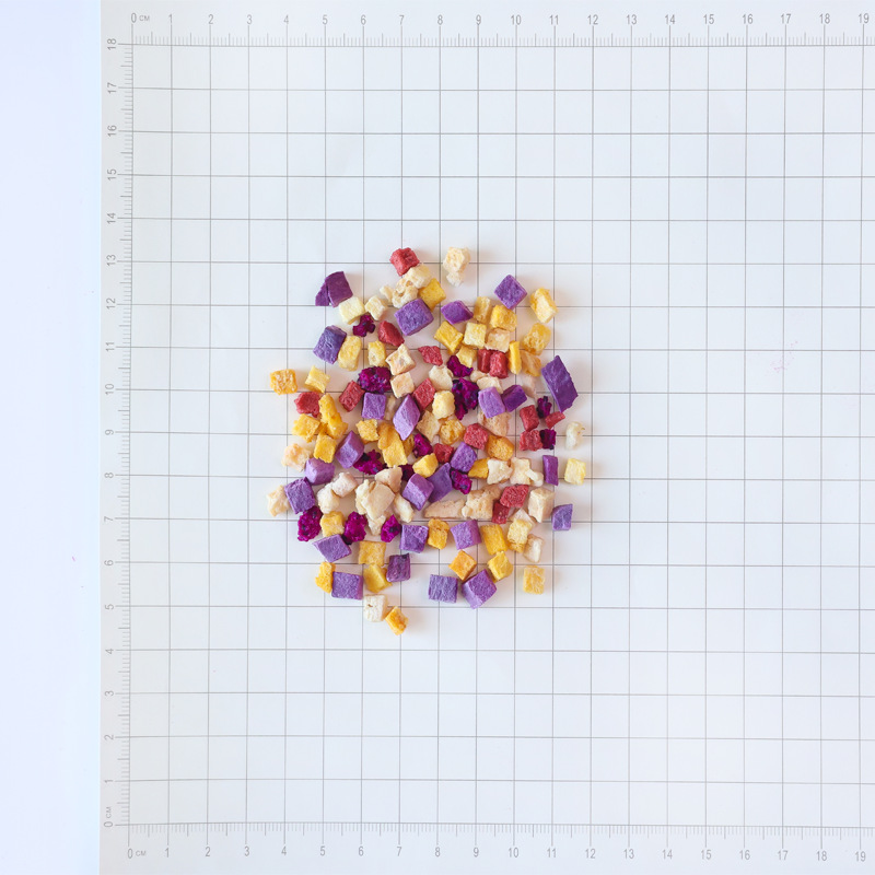Freeze Dried Fruit Dried Fruit and Vegetable Dried Packaging Mixed Fruit Diced Strawberry Diced Dragon Fruit Diced Banana Mango Dessert Ingredients
