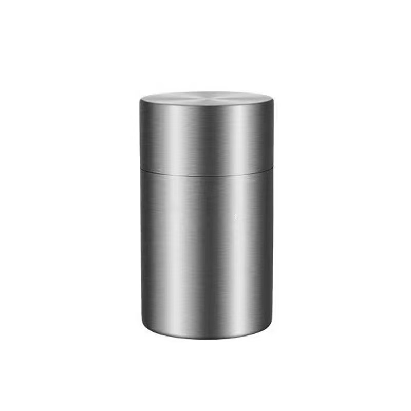 Stainless steel storage jar portable grain nut sealed tea jar dry medicine double lid food storage jar