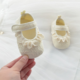 Spring and Autumn Baby Girl Princess Shoes 0-1 Year Old Baby Toddler Shoes Bow 3 Non-slip Soft Sole Does Not Fall Off Before Step