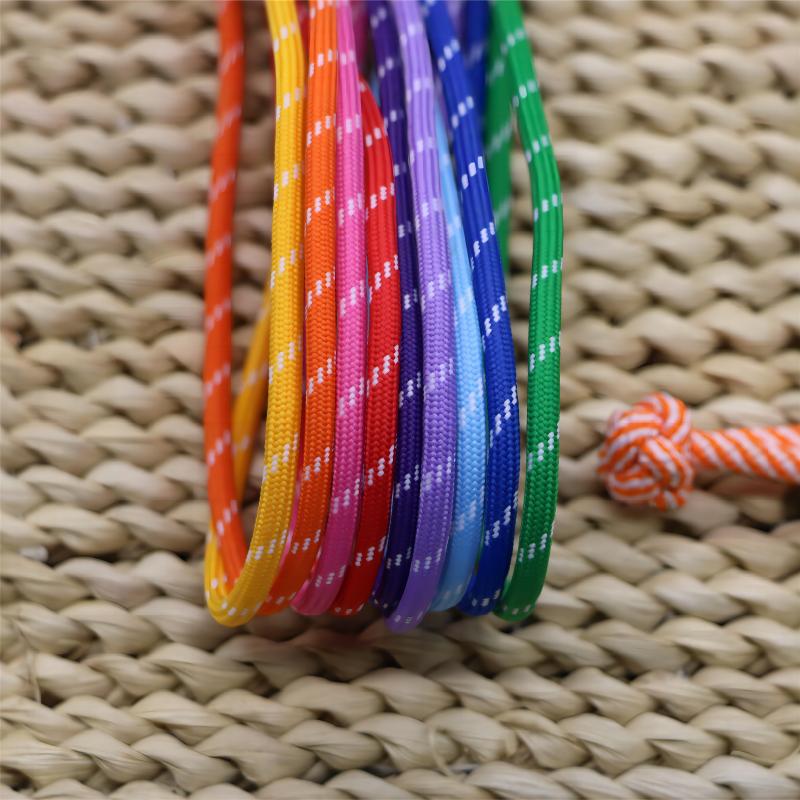 Factory Direct sales 4mm color woven core polyester round rope mobile phone lanyard drawstring clothing bag accessories