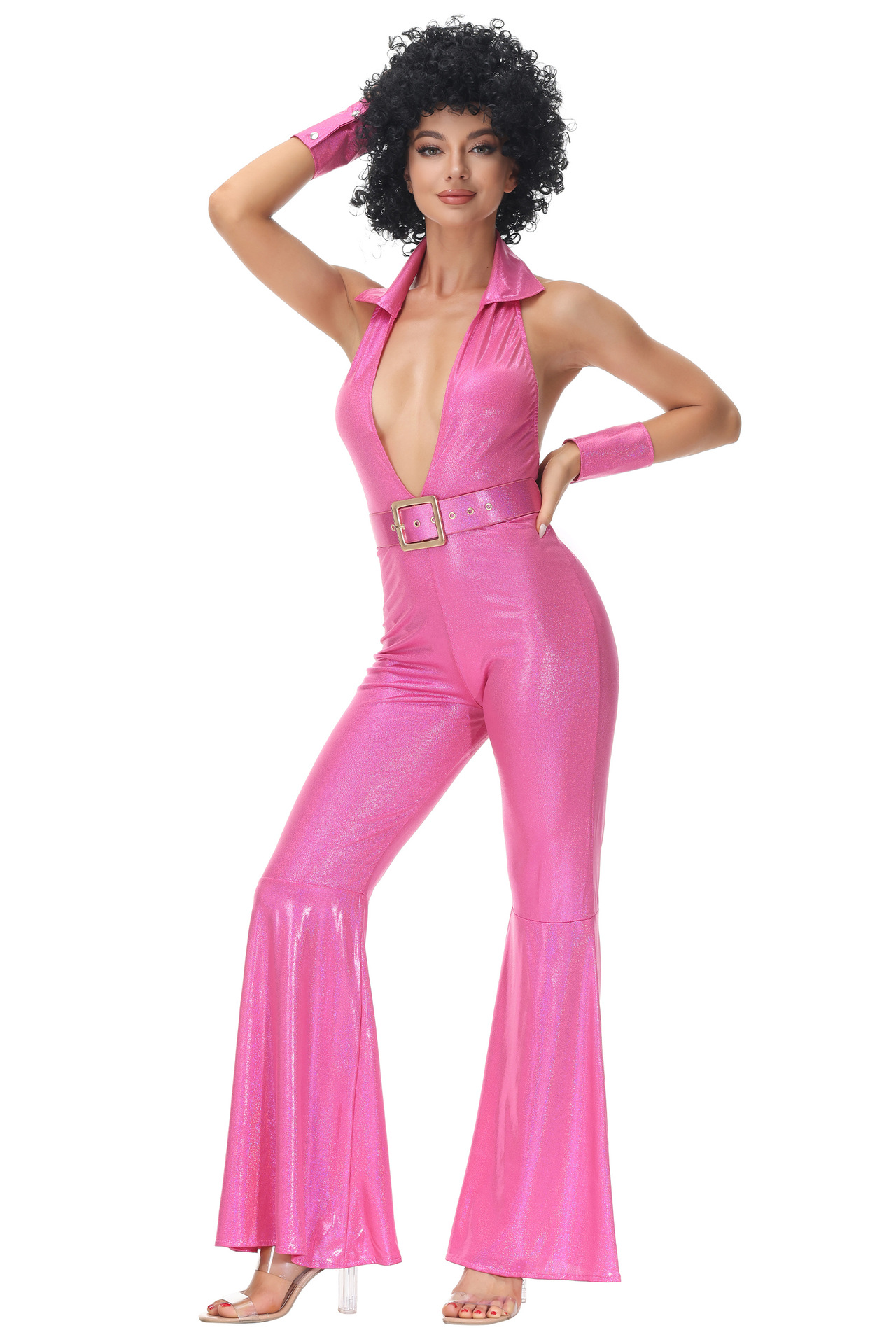 Halloween Hippy Party Costume Masquerade Costume Disco Costume Retro 70 s Hip Hop Show Costume