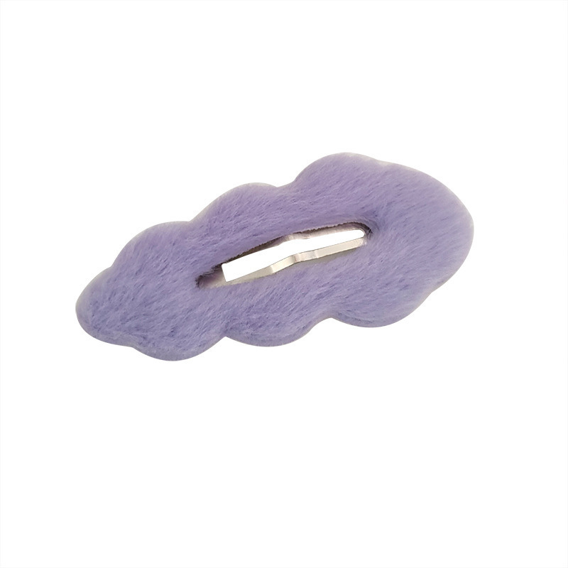 Autumn and winter cute clouds wave plush hairpin girl bangs hairpin children BB side clip furry headwear super cute