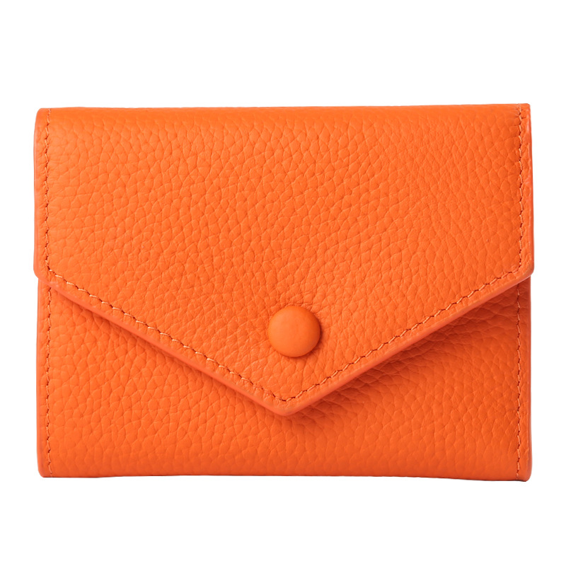 Genuine Leather Wallet Small Wallet Women's Ultra-thin 2023 New Student Card Holder All-in-One Wallet Advanced Sense Multi-function