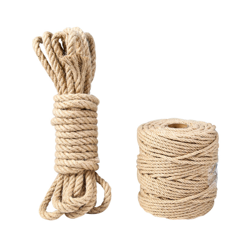 Handmade hemp rope rope wear-resistant binding rope hemp rope decoration hand-woven hemp rope photo wall hanging clothes rope