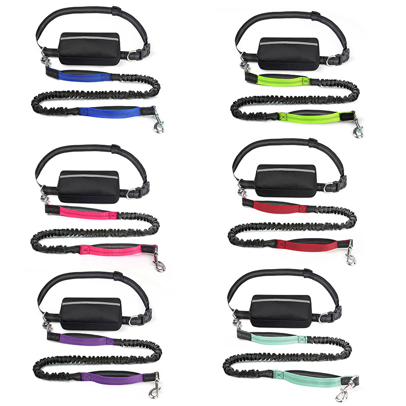 Cross-border popular Amazon pet sports running waist bag multifunctional dog leash dog leash dog rope