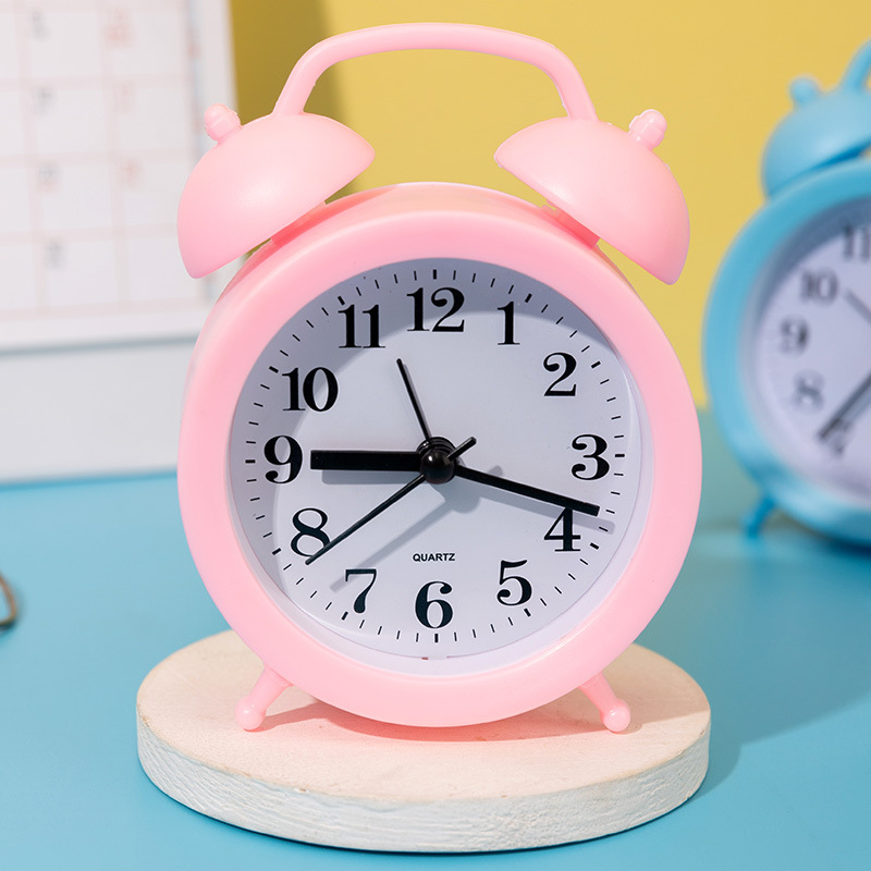Alarm Clock Home Round Bedside Wake-up Alarm Clock for Students and Children Modern Simple Desktop Decorative Desk Clock Lazy Clock