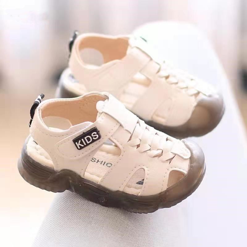 Baby toddler shoes soft bottom new summer baby shoes children's non-slip soft bottom anti-kick closed toe sandals Boys 0-3 years old