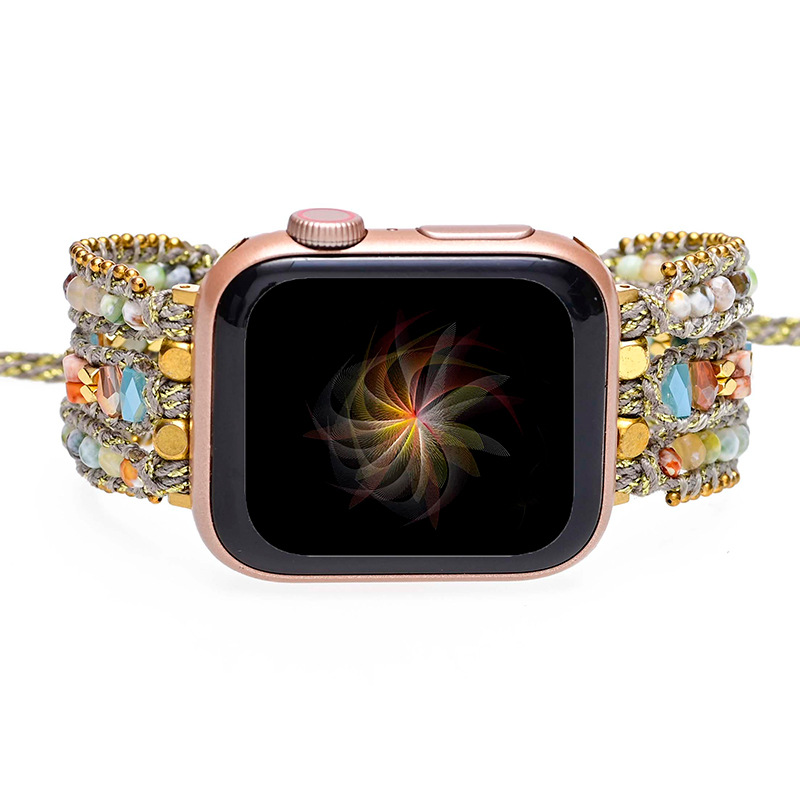 Bohemian style Apple Watch band natural stone woven Apple Watch band foreign trade exclusive for manufacturers