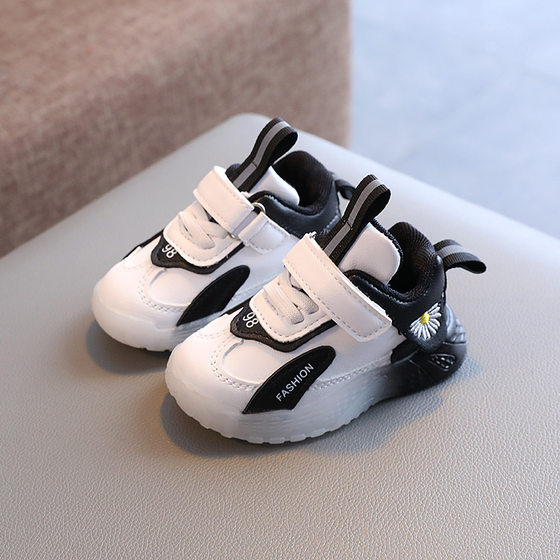 Spring and Autumn New 0-1 1 2-3 Year Old Baby Toddler Shoes Non-slip Soft Bottom Baby Shoes Breathable Leather White Shoes Children's Shoes