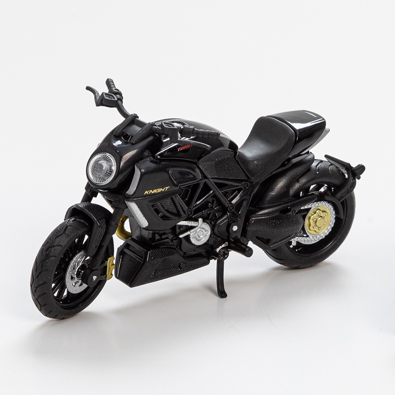 Cross-border 1:18 alloy motorcycle model children's toy ornaments sliding car model boy toy with base wholesale