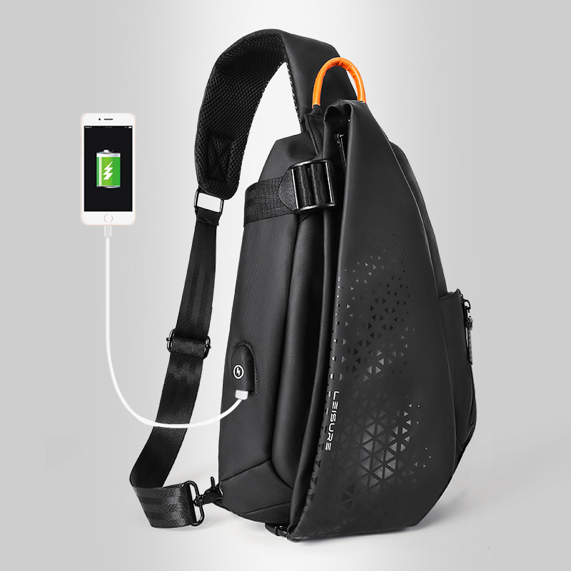 Functional Messenger Bag Men's 2021 New Fashion Large Capacity Shoulder Bag Motorcycle Motorcycle Backpack Trendy Brand Chest Bag