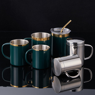 304 stainless steel double-layer water Cup 316 stainless steel mug student heat insulation field Cup kindergarten mouth Cup