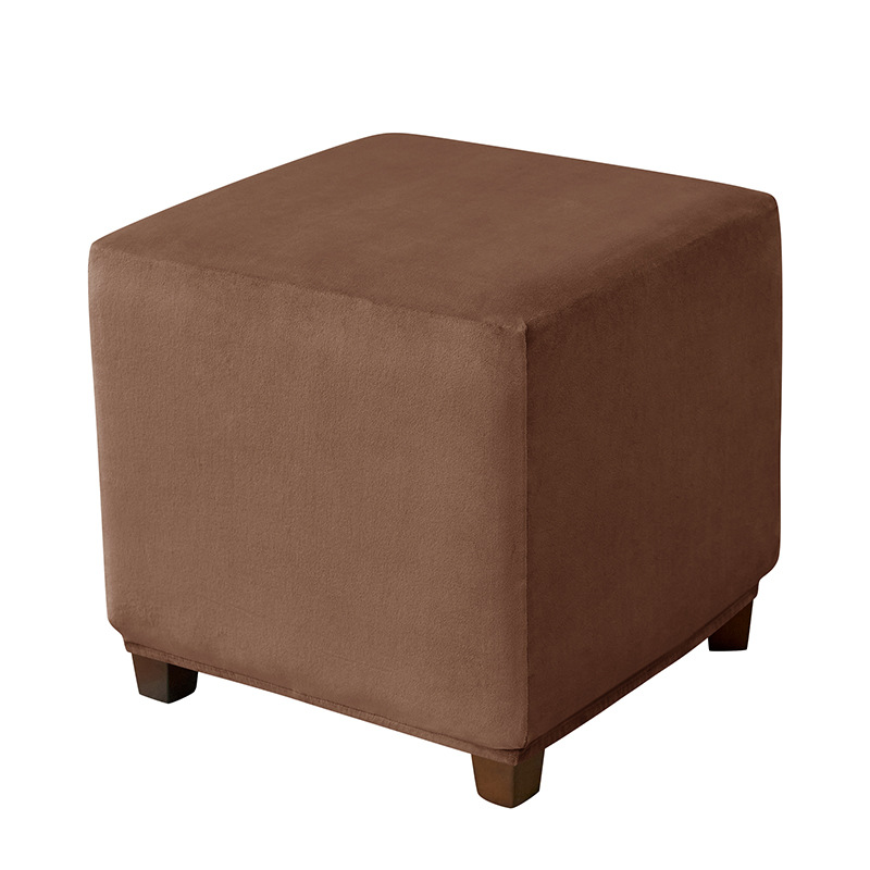 Cross-border elastic super soft silver fox velvet square footstool Cover dust Cover Pedal Cover