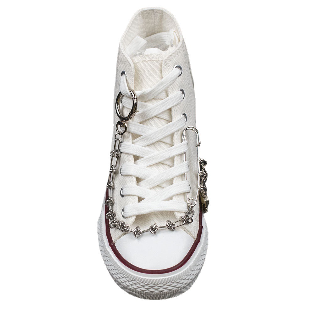 Shoes sneaker Accessories Punk Dark Hole Shoes Shoes Buckle Stud Thorns European and American Hip Hop Metal Shoes Chain