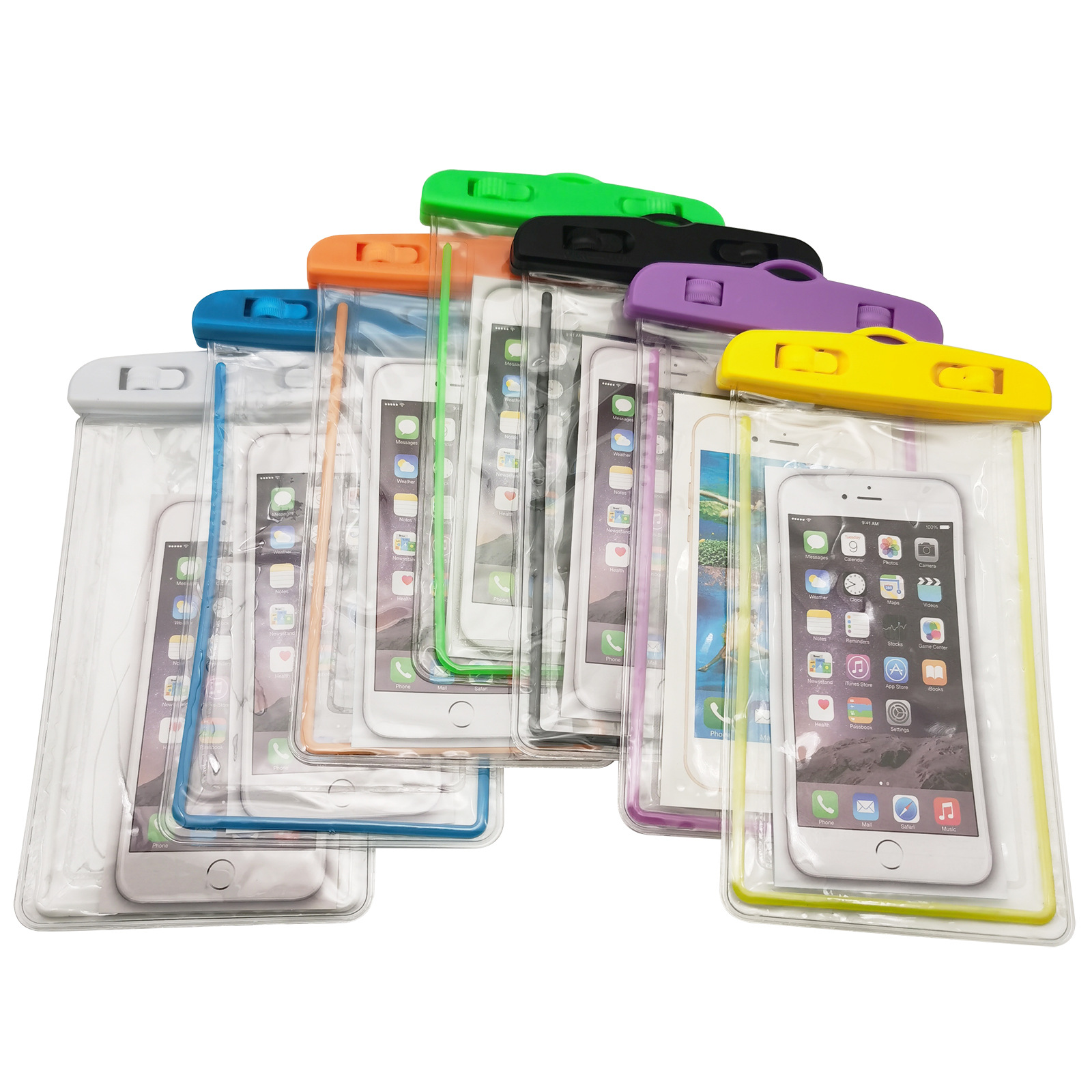 Mobile phone waterproof bag drifting diving swimming transparent mobile phone bag touch screen PVC sealed bag airbag mobile phone waterproof case