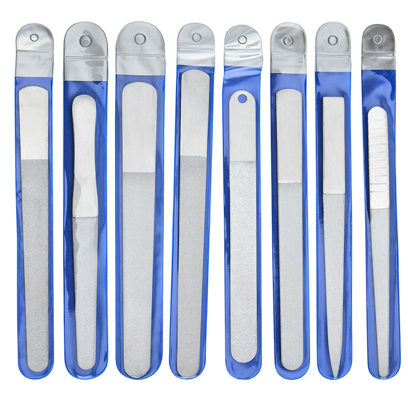 Stainless steel nail file nail file to remove dead skin dual-purpose manicure file nail polishing tool beauty accessories wholesale