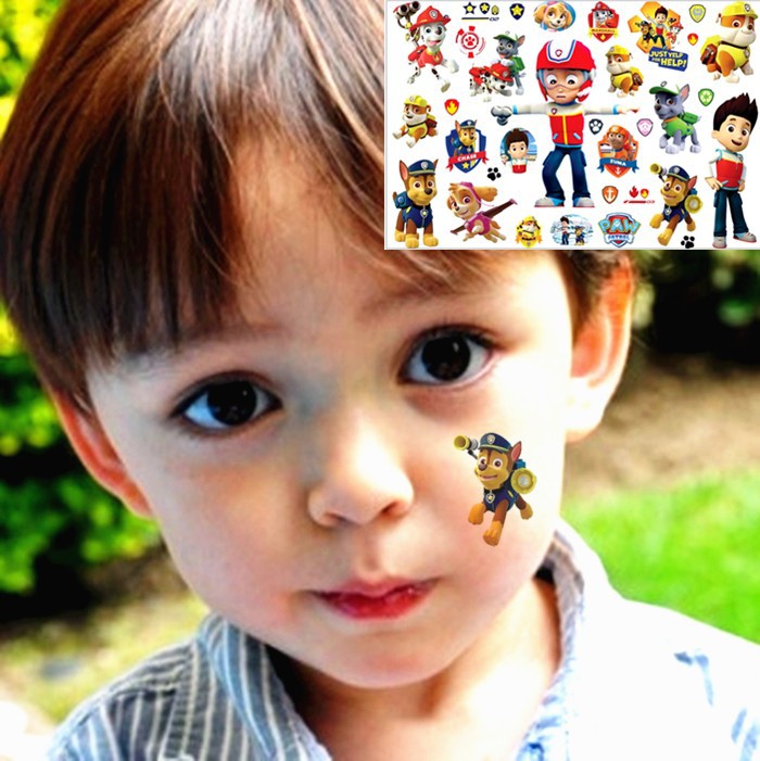 Dog Team Tattoo Sticker Children Tattoo Sticker Birthday Party Tattoo Sticker Water Transfer Sticker Disposable Tattoo Sticker