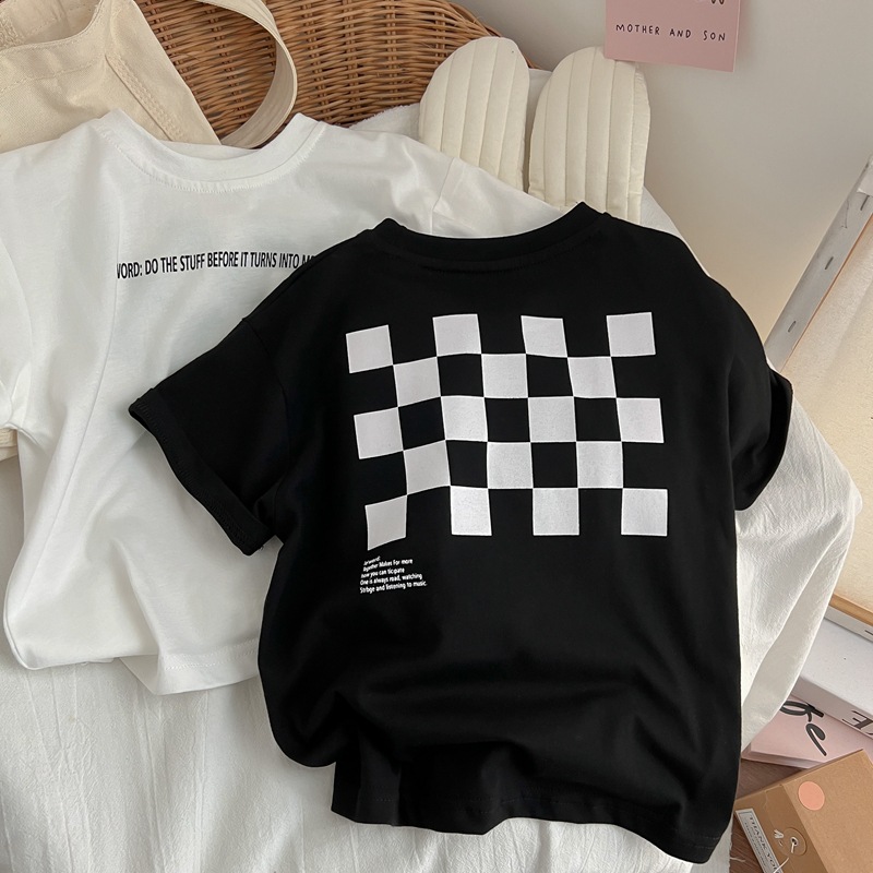 Pure cotton children's cute baby short-sleeved T-shirt summer 2025 new trendy and versatile small and medium-sized children's boys and girls' tops