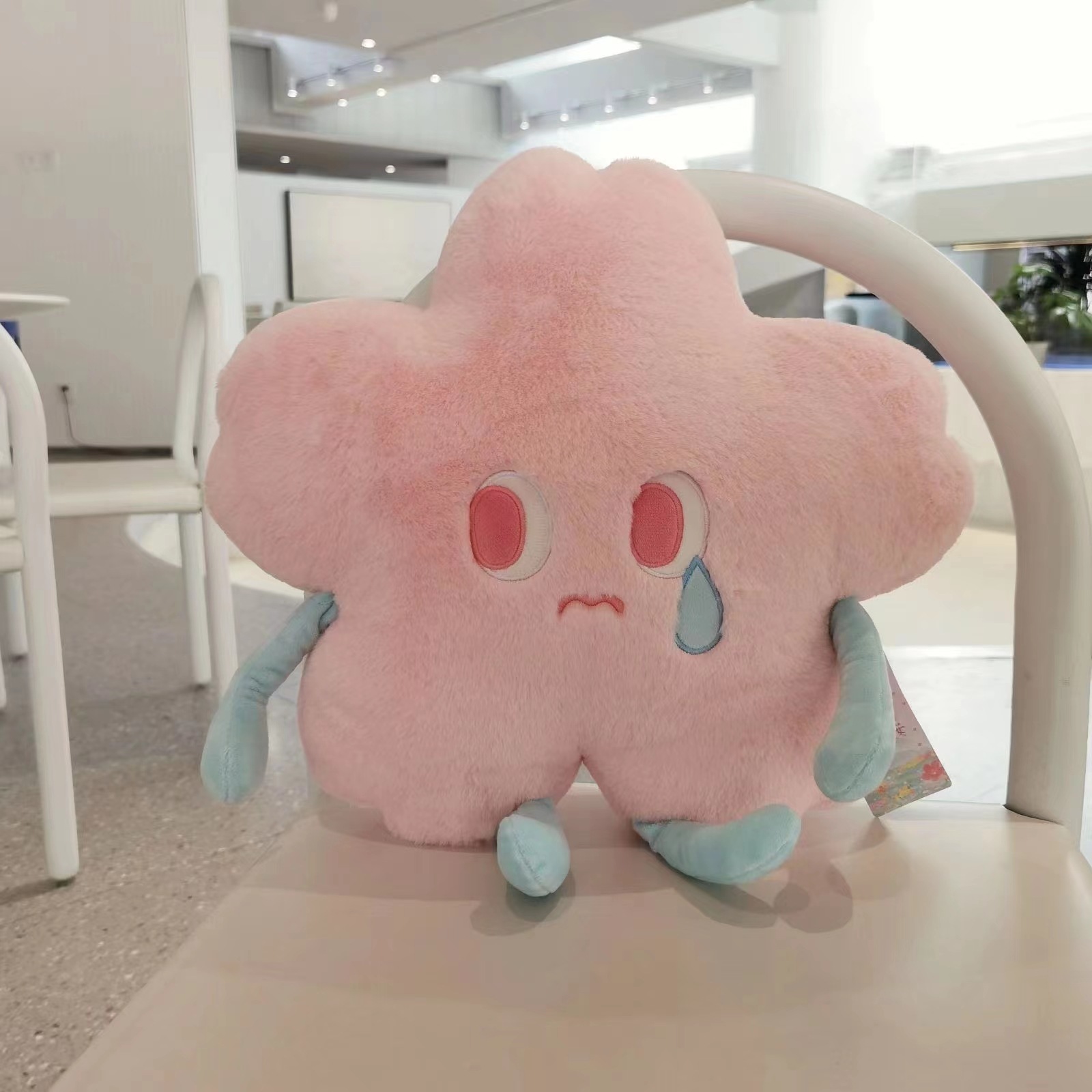 ins Japanese cute cherry blossom plush pillow living room sofa cushion bedroom girl heart children's room bay window decoration
